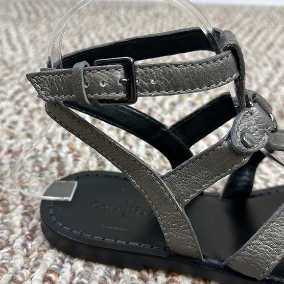 Cole Haan Deandra Leather Gladiator Sandal in Gunsmoke Metallic - Picture 6 of 12